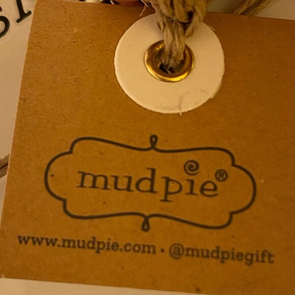 Mudpie Gift Cheese Set Decorative Ceramic Serving Board 8'' x 8'' New with Tag - Picture 4 of 5